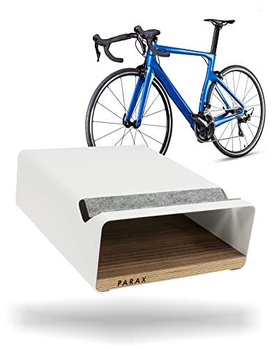 PARAX Fahrradhalter - Wandhalterung für Fahrrad - Indoor Fahrrad Aufbewahrung - Fahrrad Aufhängung aus Aluminium & Holz - Fahrradträger Walnuss - M