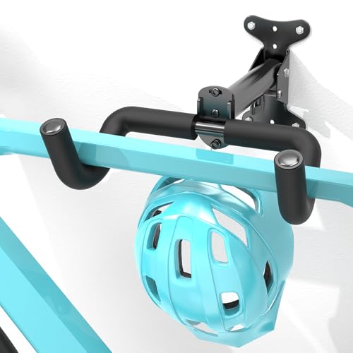 Housolution Fahrrad-Wandhalterung - EVA-Schaumstoff gepolstert. 1 Stück | Aus Carbonstahl, Robust & Verstellbar. Für Rennräder, MTBs & Hybridräder bis 48,5 lbs. Platzsparend für Garage & Wohnung