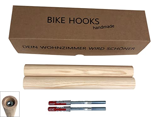 Design Fahrradzubehör | Fahrradhalter Wand | Fahrrad Wandhalterung | Rennrad Halter | BIKE HOOKS | Holz