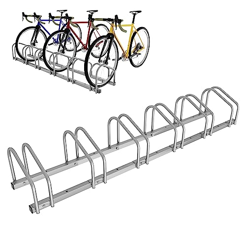 Jopassy 2x Fahrradständer,Fahrradständer Bodenparker für 6 Fahrräder von 35-55 mm Stellplatz,Fahrrad Wandhalterung, Boden- oder Wandmontage,verzinktem Stahl -Silber