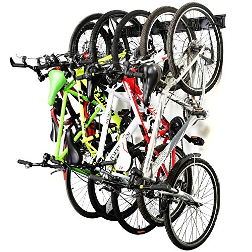 Ultrawall Fahrrad-Wandhalterung, Aufbewahrung für 6 Fahrräder, für Zuhause und Garage, hält bis zu 136 kg